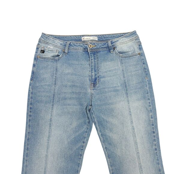 KanCan Maurices Denim Jeans Womens 30 Flare Raw Hem Mid Rise Stretch - Picture 6 of 16